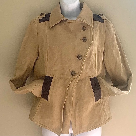 Mackage Double Closure Leather Trim Jacket - Picture 2 of 16